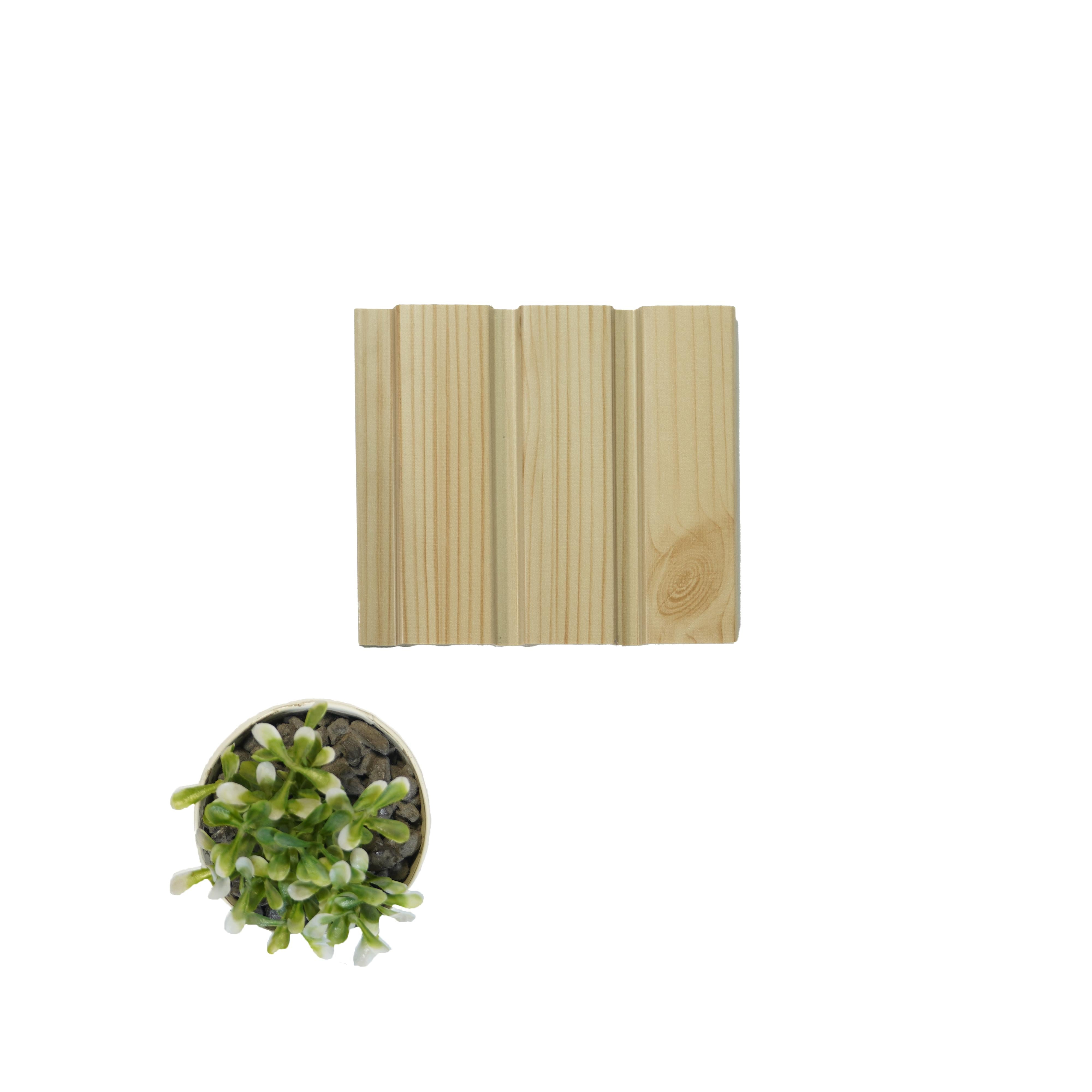 Vivre Louver Series Charcoal Wood Cream 8x0.42 Ft - Vl 40