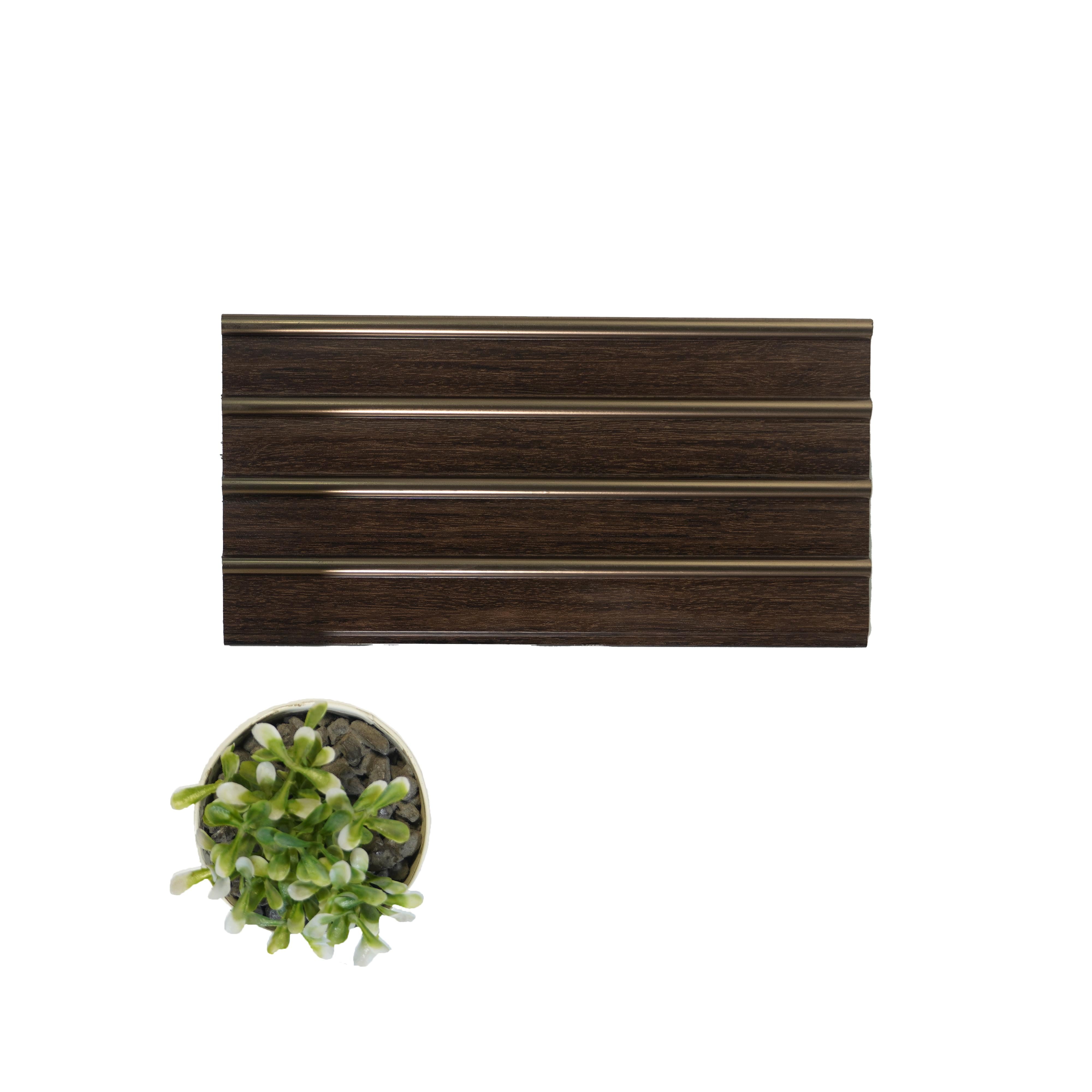 Vivre Louver Series Charcoal Wood Brown 8x0.42 Ft - Vl 42