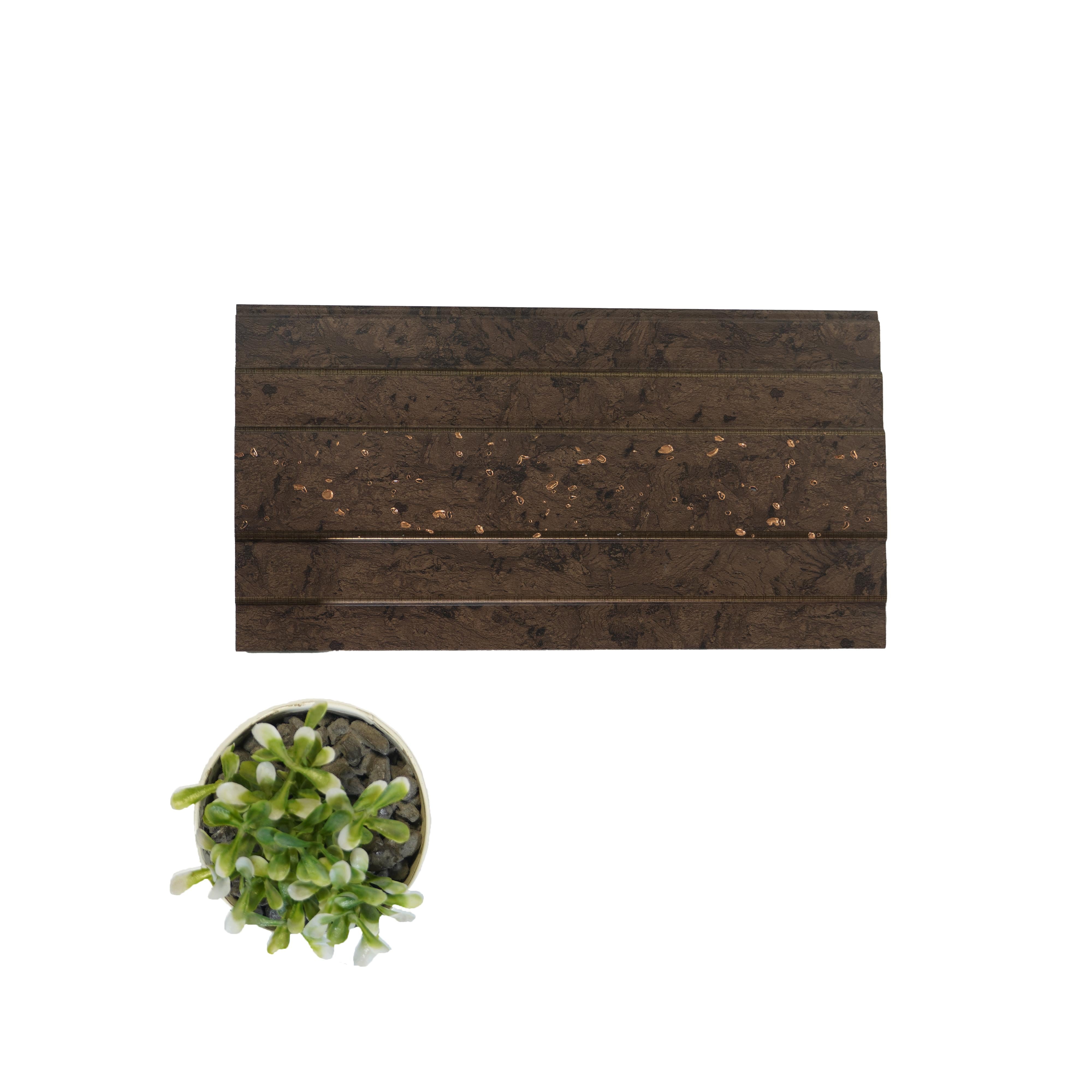 Vivre Louver Series Charcoal Wood Brown 8x0.42 Ft - Vl 45