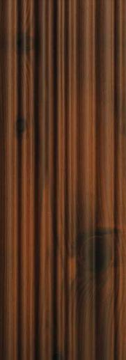Brown wood grain louver with vertical slats and dark knots, showcasing natural texture and wood pattern.