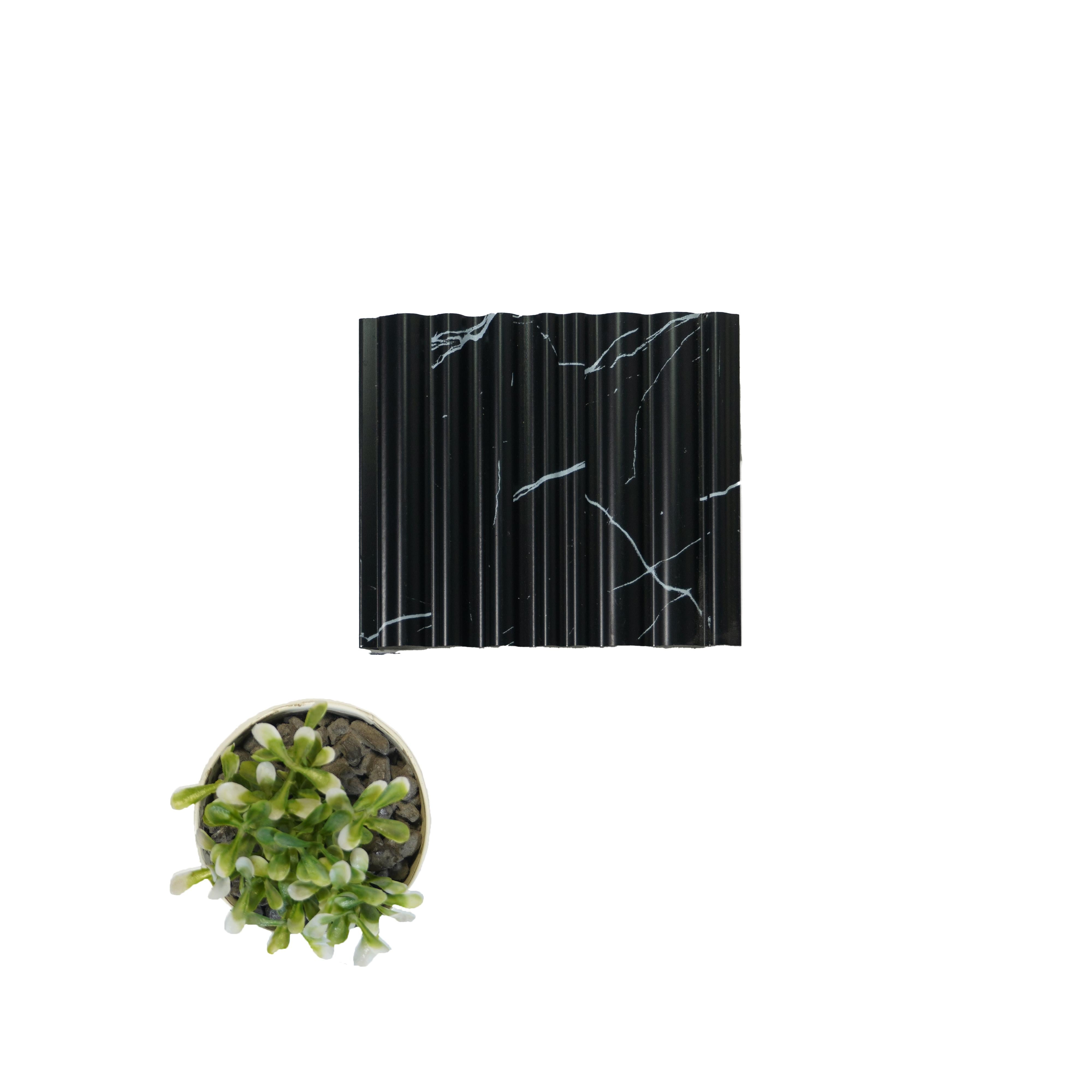 Vivre Louver Series Charcoal Marble & Stone Black 8x0.42 Ft - Vl 51