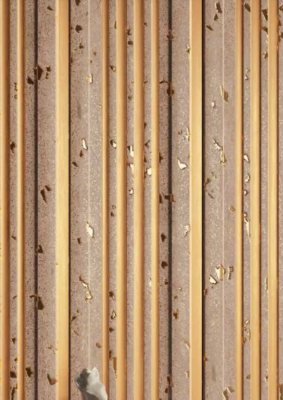 Vivre Louver Series Charcoal Wood Beige 8x0.42 Ft - Vl 55