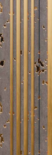 Vivre Louver Series Charcoal Wood Beige 8x0.42 Ft - Vl 56