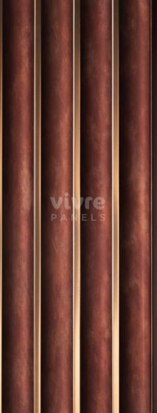 Vino Archi Louvers Series Charcoal Wood Brown 8x0.41 Ft - 2018