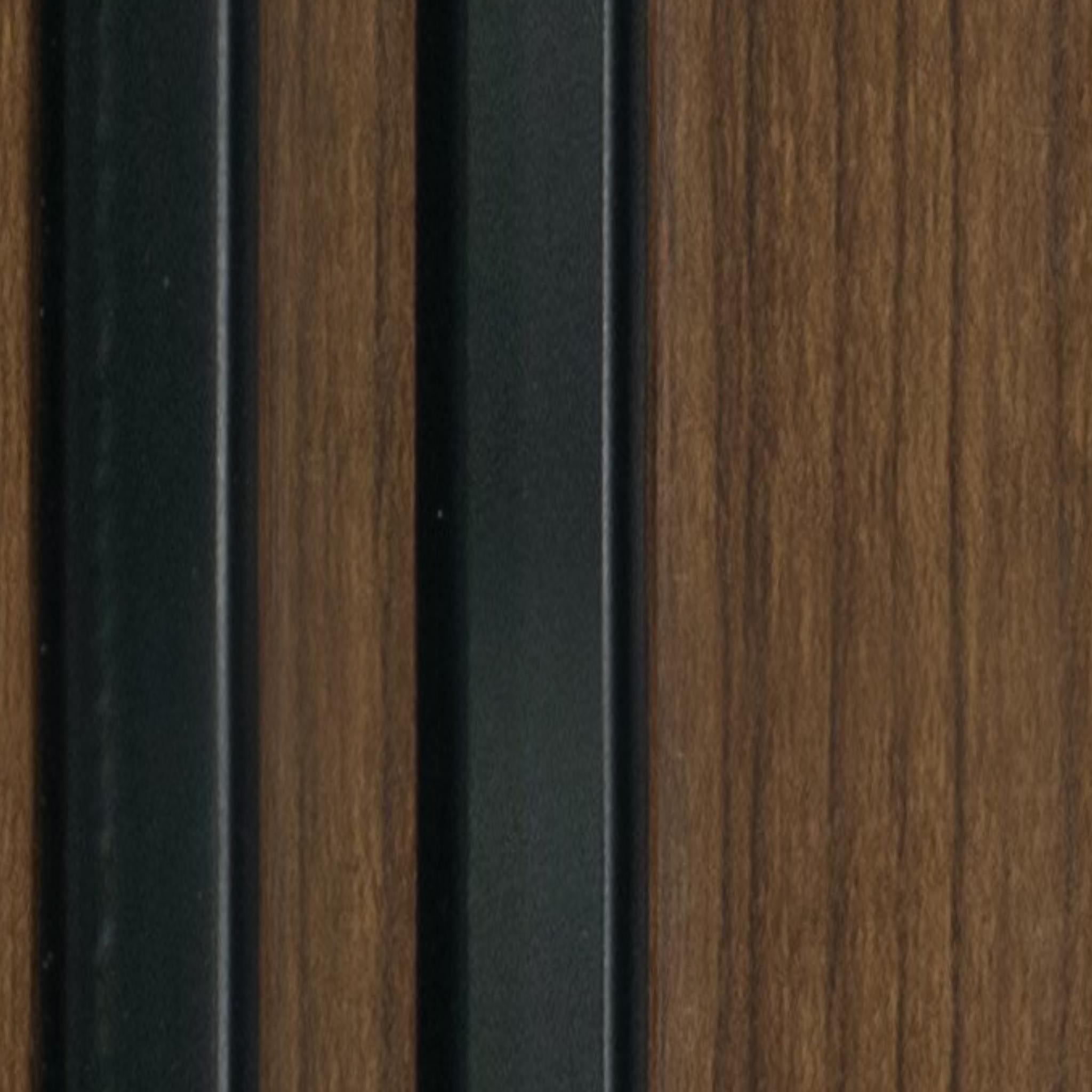 Zingana Archi Louvers Series Charcoal Wood Brown 8x0.41 Ft - 2014