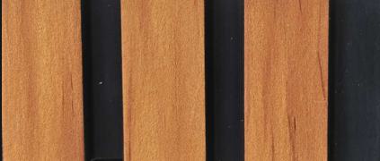 Dark Groove Charcoal Louvers Wood Brown 9.1x0.41 Ft - Wrf 794