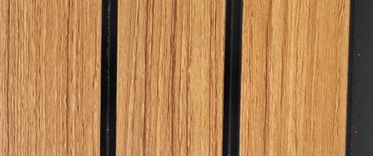 Dark Fantasy Charcoal Louvers Wood Brown 9.1x0.41 Ft - Wrf 834