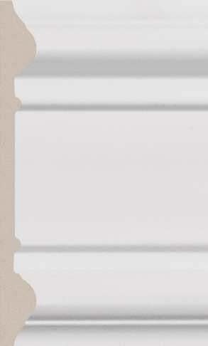 Europratik Wainscot Series Paint Panel 8x0.5 ft designer louvers White W_1102