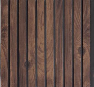 Interlock Wpc Louvers Panel Wood Walnut Brown 8x1 Ft - Pn 02727 D