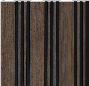 Interlock Wpc Louvers Designer Walnut Brown 9.5x1 Ft - Pn 02721 K