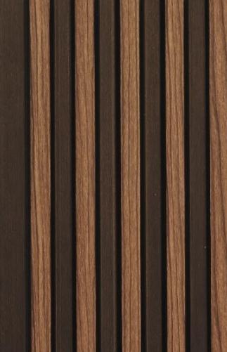 Interlock Charcoal Louvers Wood Walnut 9.5x0.38 Ft - Pn 02717 M