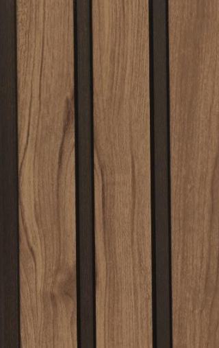 Charcoal Louvers Wood Warm Brown 8x0.39 Ft - Pn 02718 D