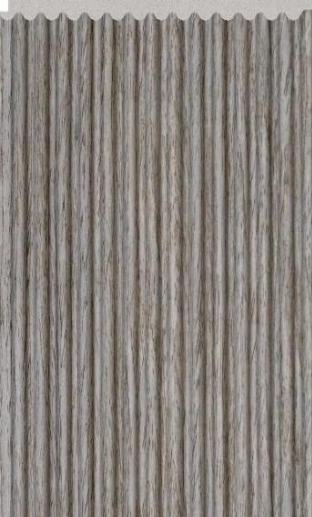 Interlock Charcoal Louvers Wood Weathered Grey 9.5x0.37 Ft - Pn 02710 K