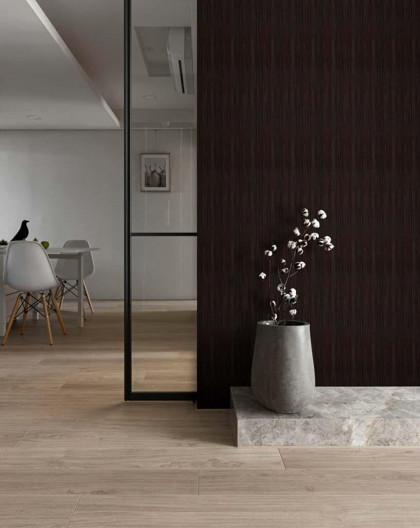 Charcoal Louvers Panel Display Clads Series Marble & Stone Wenge 8x0.41 Ft - Sa 1021