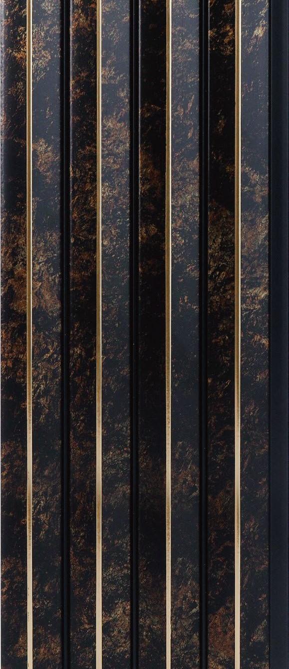 Wenge Marble Charcoal Louvers Panel & Stone 8x0.39 Ft - Pn 05313