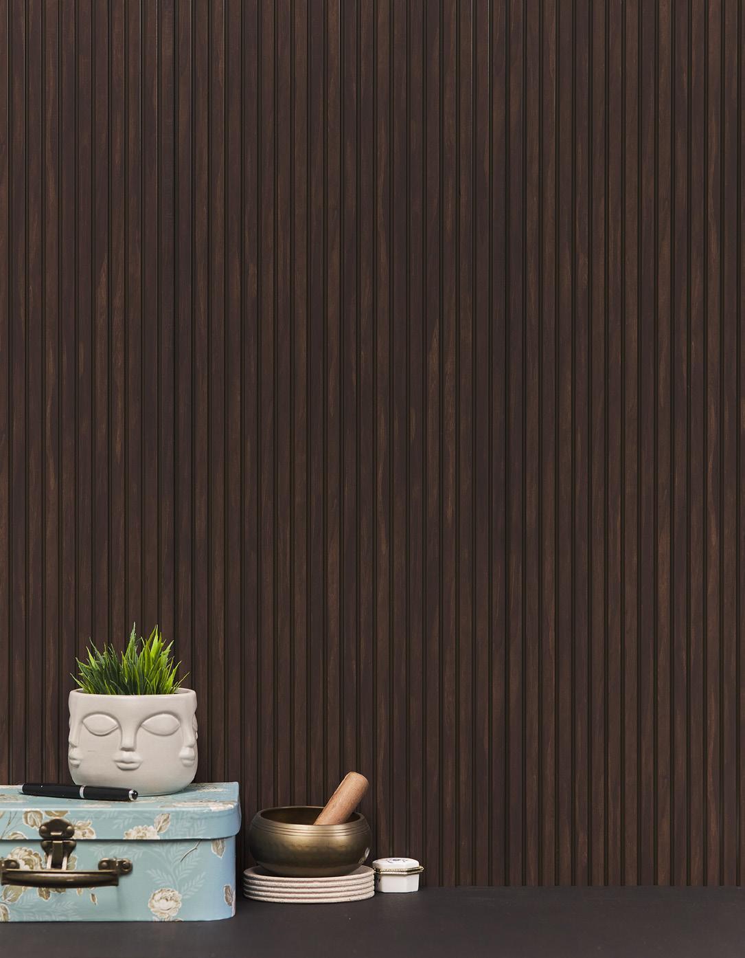 Rang Charcoal Louver Wood Wenge 8x1 Ft - Ra 8108