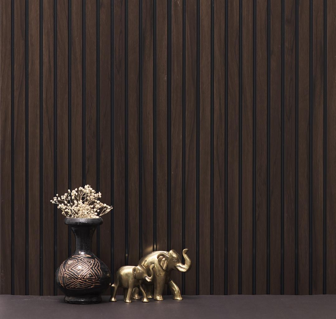 Rang Charcoal Louver Wood Wenge 8x1 Ft - Ra 8120