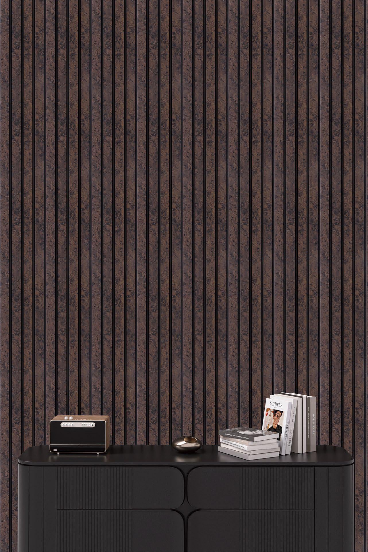 Wenge Wooden Charcoal Louver Wood 8x0.41 Ft - Pn 05283