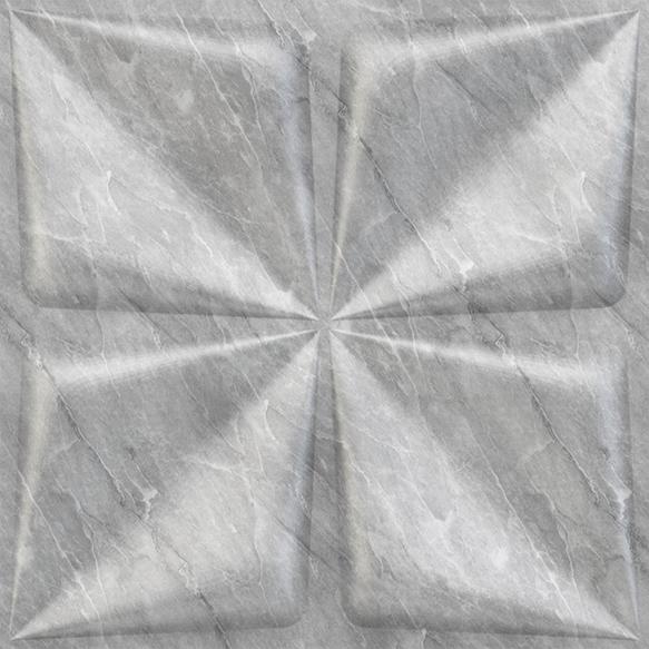 White Marble Bloom 3D Wall Panel Designer 1.6x1.6 Ft -