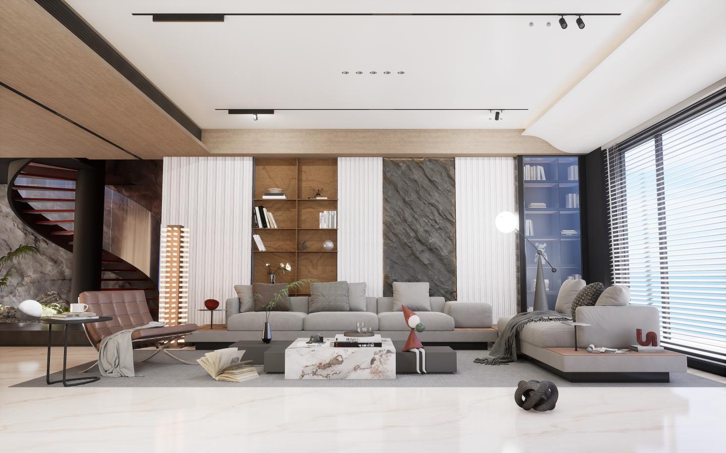 Clads Series Louvers Marble & Stone White 8x0.41 Ft - 2013 Fc29