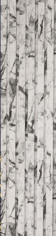 White Geometric Charcoal Louvers Designer 8x0.83 Ft - Ed 82022