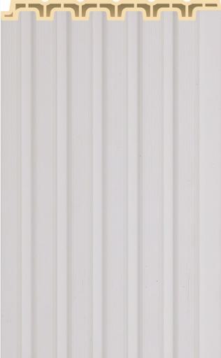 Wpc Louvers Panel Plain Colors White 9.5x0.4 Ft - Pn 02565