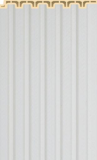 Wpc Louvers Panel Plain Colors White 9.5x0.4 Ft - Pn 02566
