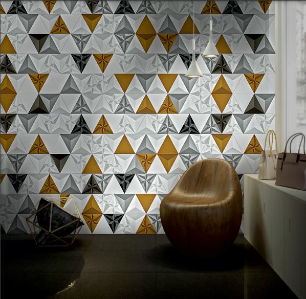 White Lexus 3D Wall Panel Wood 0.56x0.64 Ft -