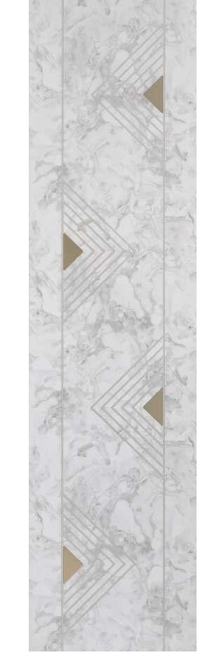 Charcoal Decorative Wall Panel Marble & Stone White 8x2 Ft - Ed 8235