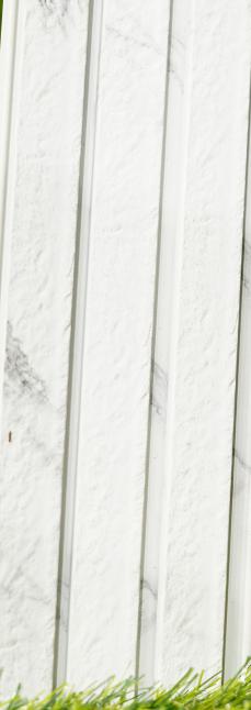 Charcoal Louvers Panel Marble & Stone White 8x0.1 Ft - Pn 03488