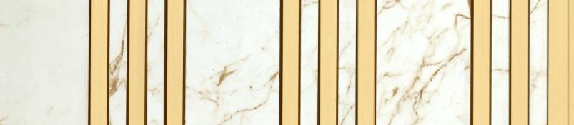 White Marble Charcoal Louver & Stone 8x1 Ft - Pn 00774
