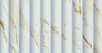 White Marble Charcoal Louver & Stone 9.5x0.5 Ft - Fl 6102