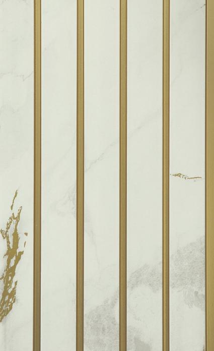 White Marble Charcoal Louver & Stone 9.5x0.5 Ft - Fl 6126