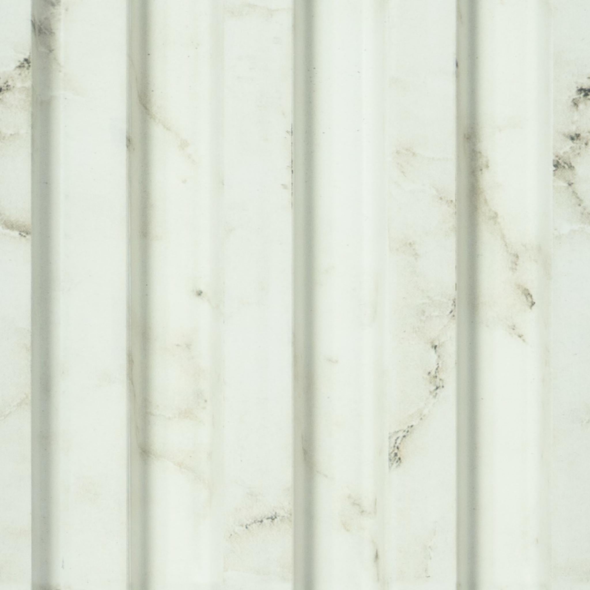 White Marble Charcoal Louvers & Stone 9.5x0.41 Ft - Pn 00806