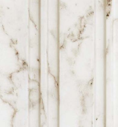 White Marble Charcoal Louvers & Stone 9.5x0.41 Ft - Pn 00811