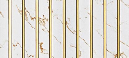 White Marble Charcoal Louvers & Stone 9.5x0.5 Ft - Wl 2811