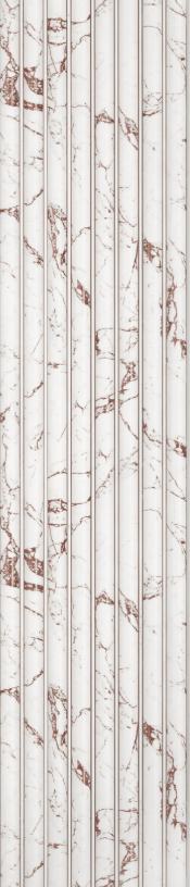 White Marble Charcoal Louvers & Stone 8x0.83 Ft - Ed 82012