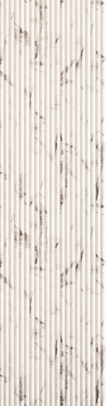 White Marble Charcoal Louvers & Stone 8x1 Ft - Ed11005