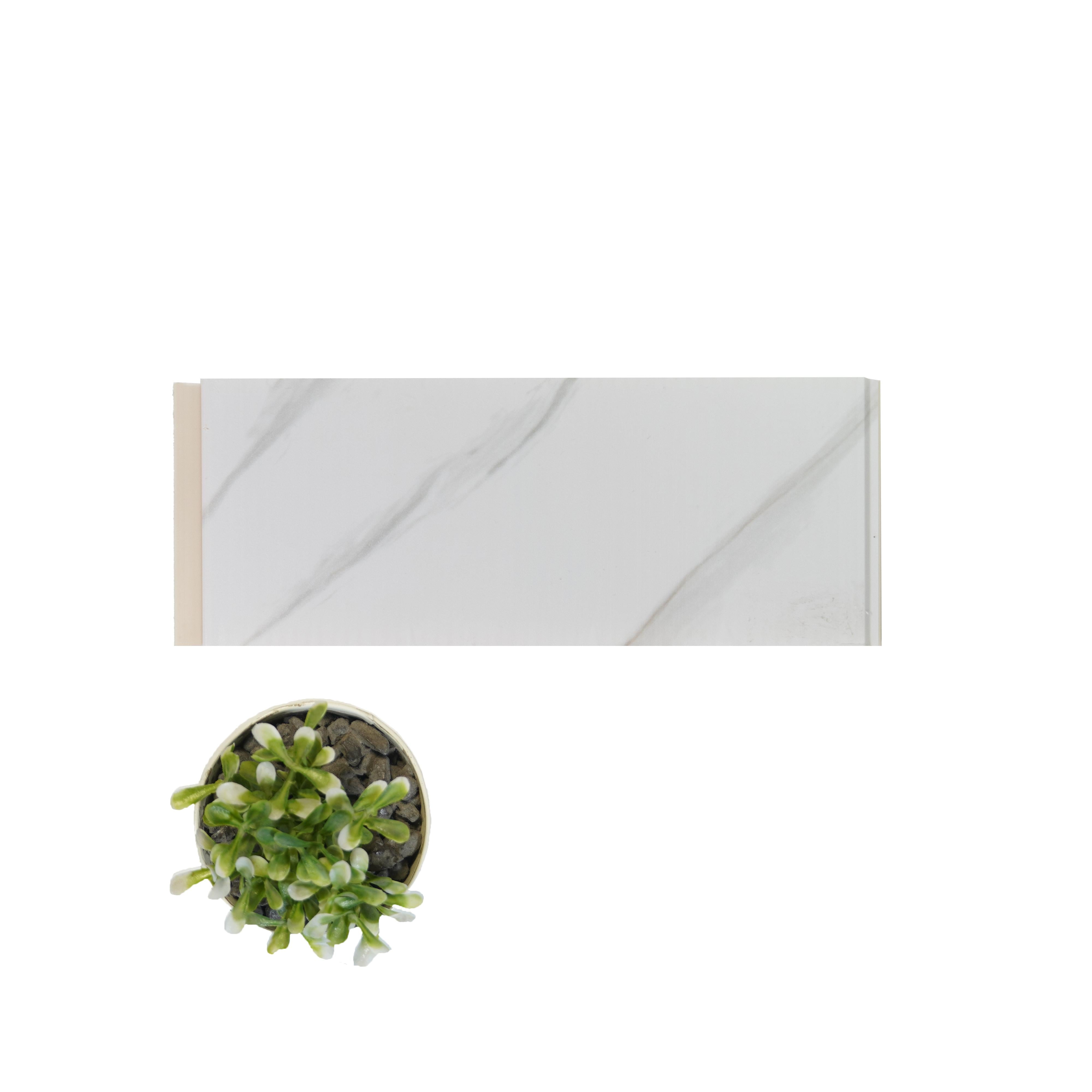Decorative Wall Panel Marble & Stone White 10x0.83 Ft - Pn 00455