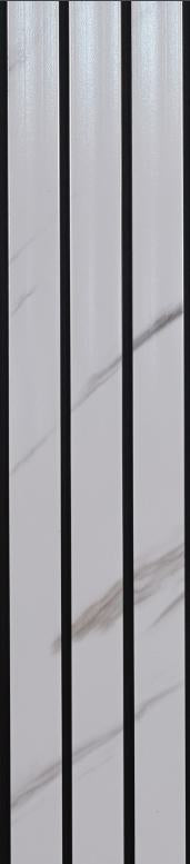 White Marble Pvc Louver & Stone 10x1 Ft - Pn 00391