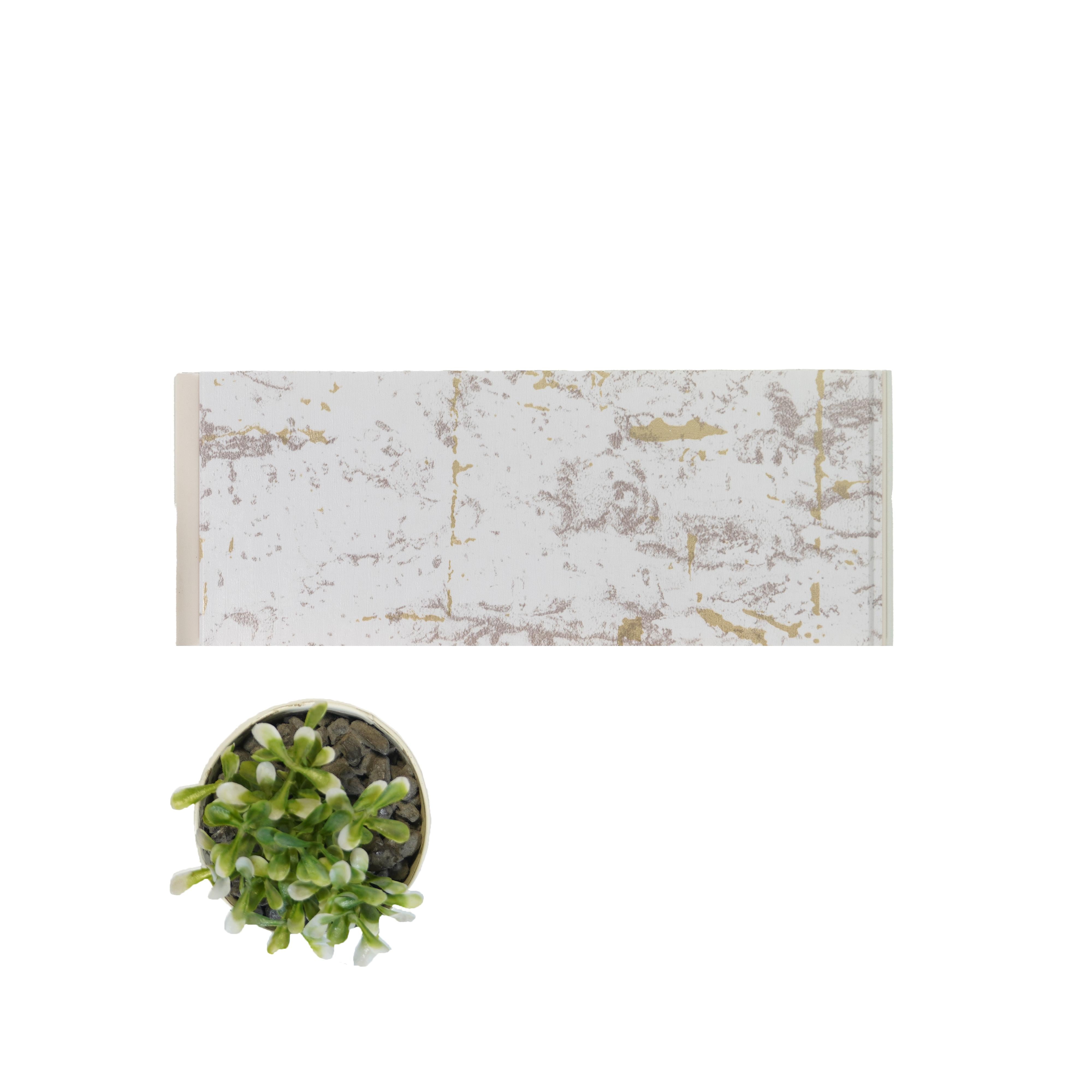 Decorative Wall Panel Metallic White 10x0.83 Ft - Pn 00449