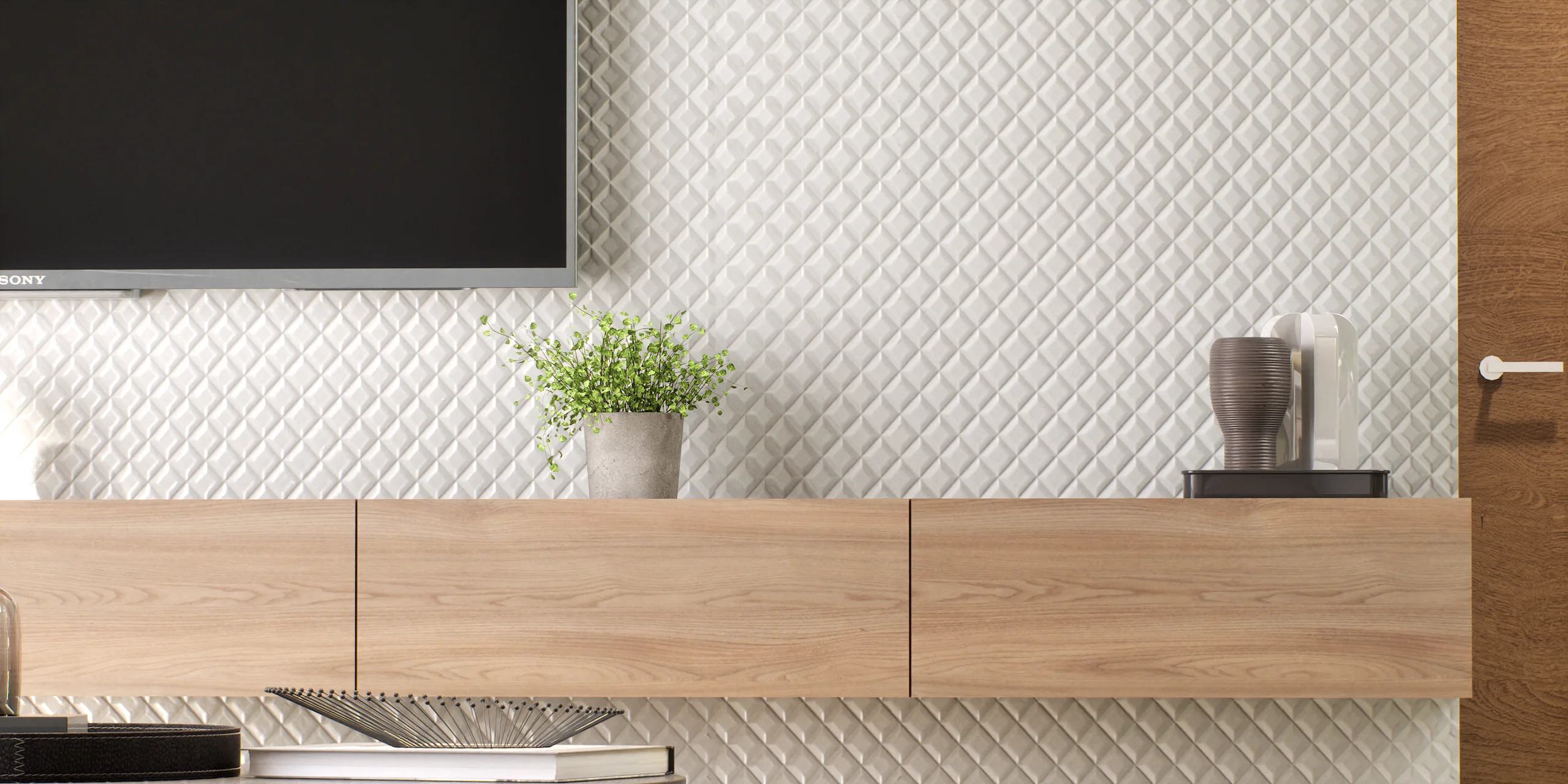 Decorative Wall Panel Designer White 8x2 Ft - Pn 00365 A