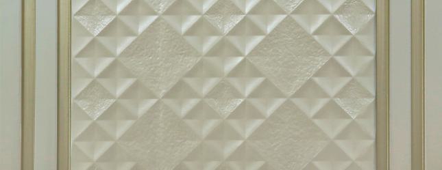 White Patterned Charcoal Louvers Panel Designer 8x1 Ft - Pn 00786