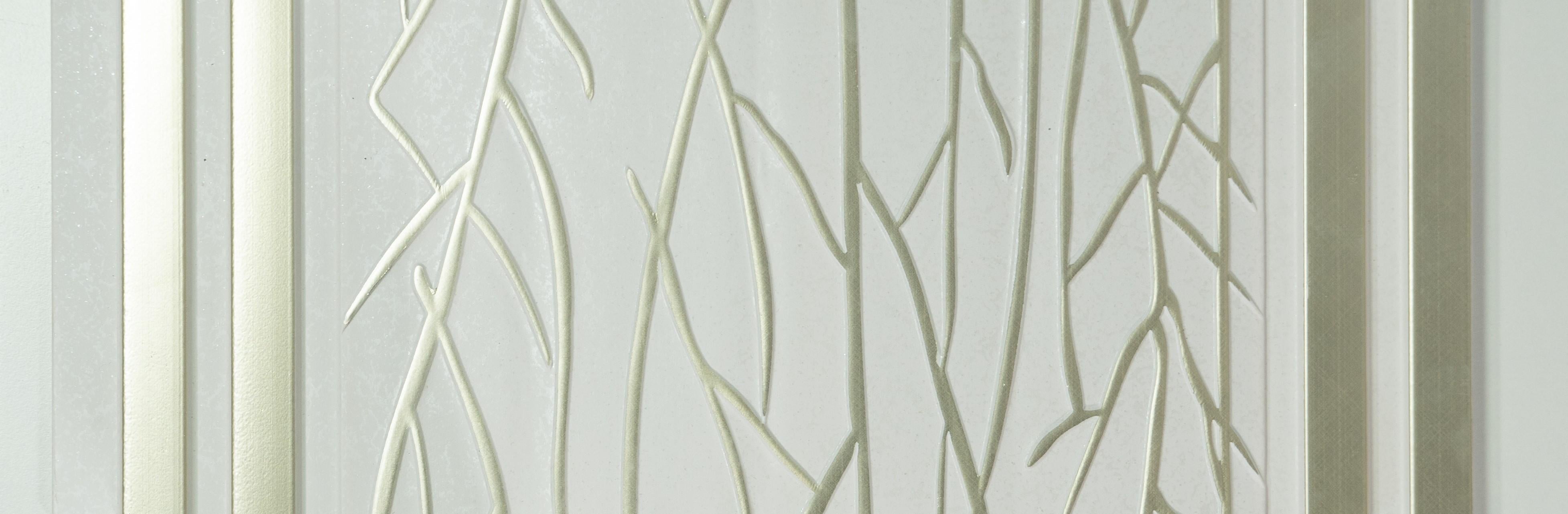 White Patterned Charcoal Louver Designer 8x1 Ft - Pn 00790