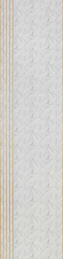 White Patterned Charcoal Louver Designer 8x2 Ft - An 9819