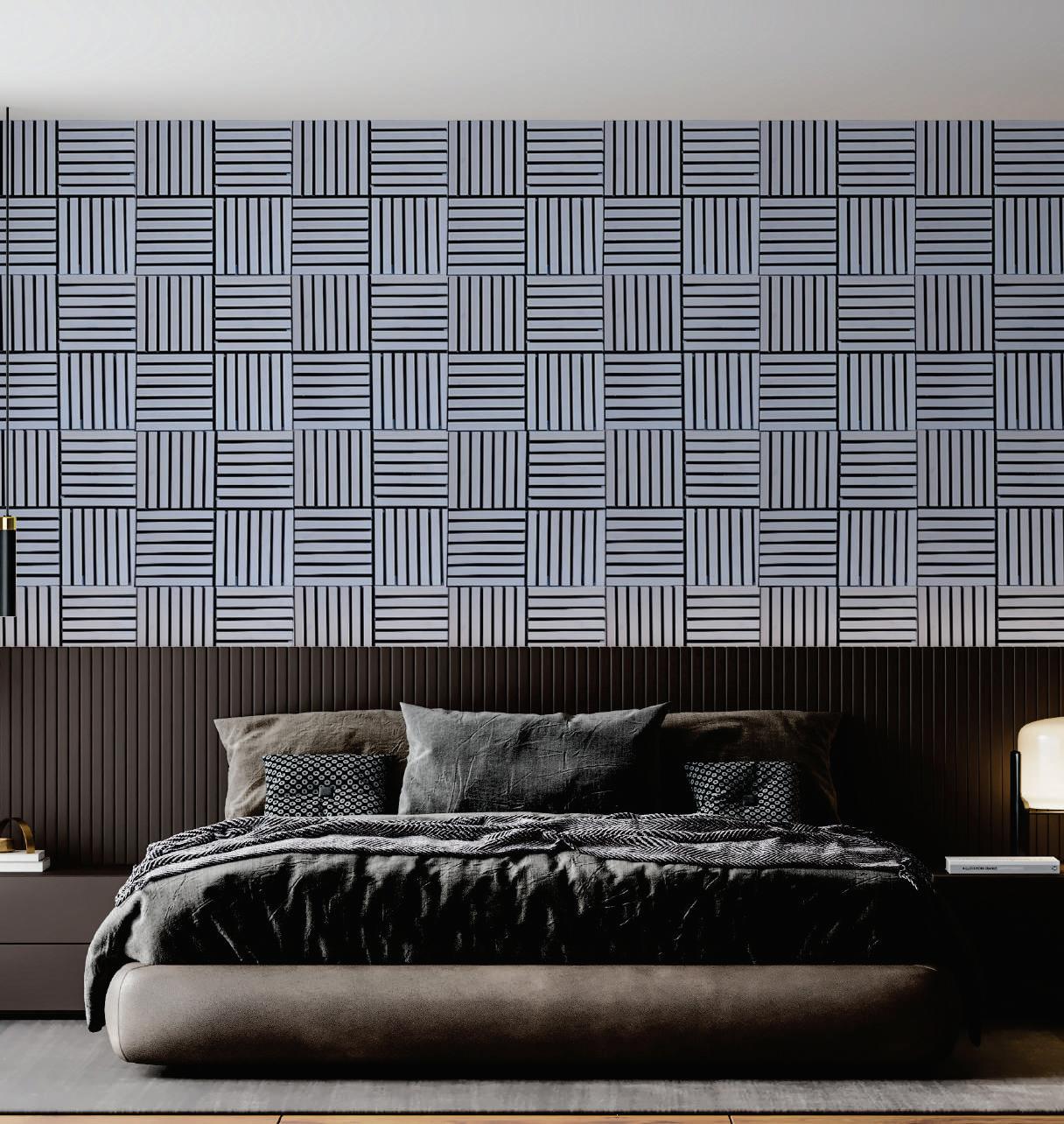 Premium Wood Panel White Patterned Look Charcoal Louvers 9x0.93 ft designer White WK05