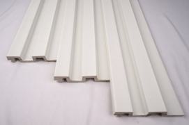 Plain Solids Charcoal Louver Panel Colors White 8x0.39 Ft - Pn 03402
