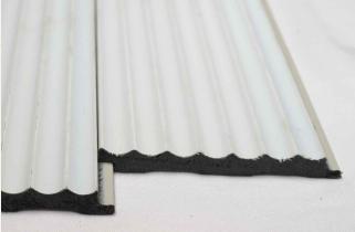 Plain Solids Charcoal Louver Colors White 8x0.33 Ft - Pn 00627