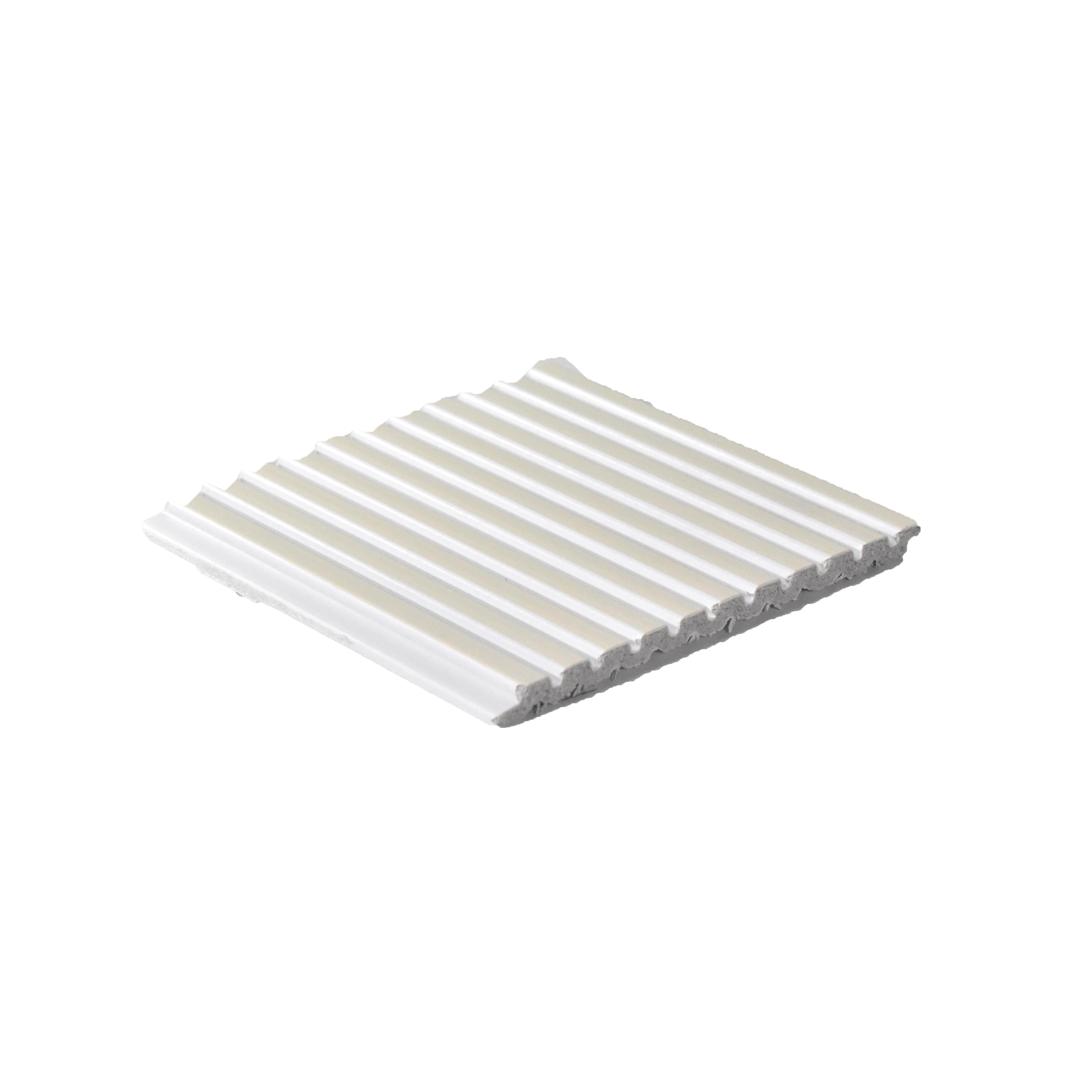Plain Solids Charcoal Louvers Panel Colors White 9.5x0.32 Ft - Pn 00471