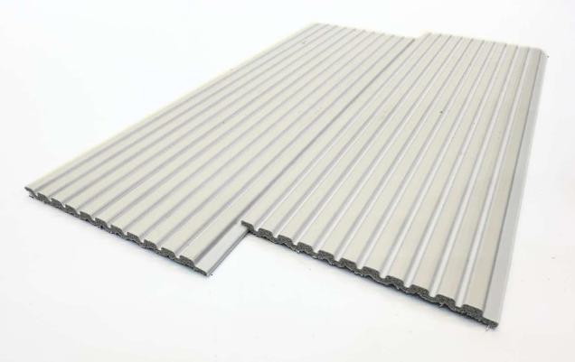 Plain Solids Charcoal Louvers Panel Colors White 9.5x0.32 Ft - Pn 00471